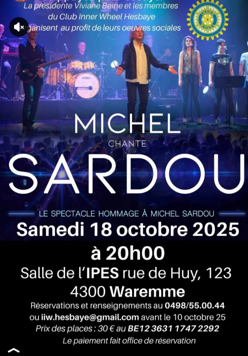 Taille Michel Sardou www.quefaire.be