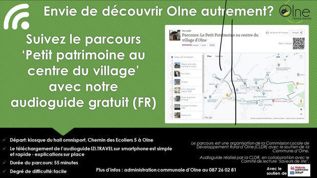 Loisirs Parcours audio guid smartphone: Petit Patrimoine centre dOlne