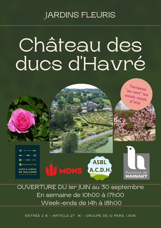 Loisirs Jardins fleuris château ducs d Havré Parcs Jardins Wallonie