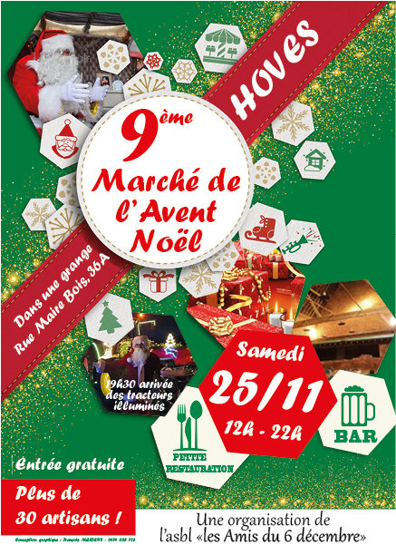 Marchés de Noël : 9ème Marché de l'Avent Noël - Hoves (Hainaut)