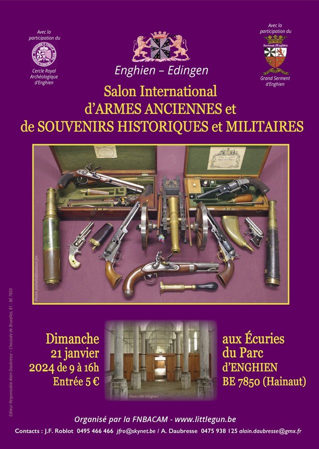 Loisirs Salon, Marché: Salon International d'Armes Anciennes et de  Souvenirs Historiques - Enghien (Hainaut)