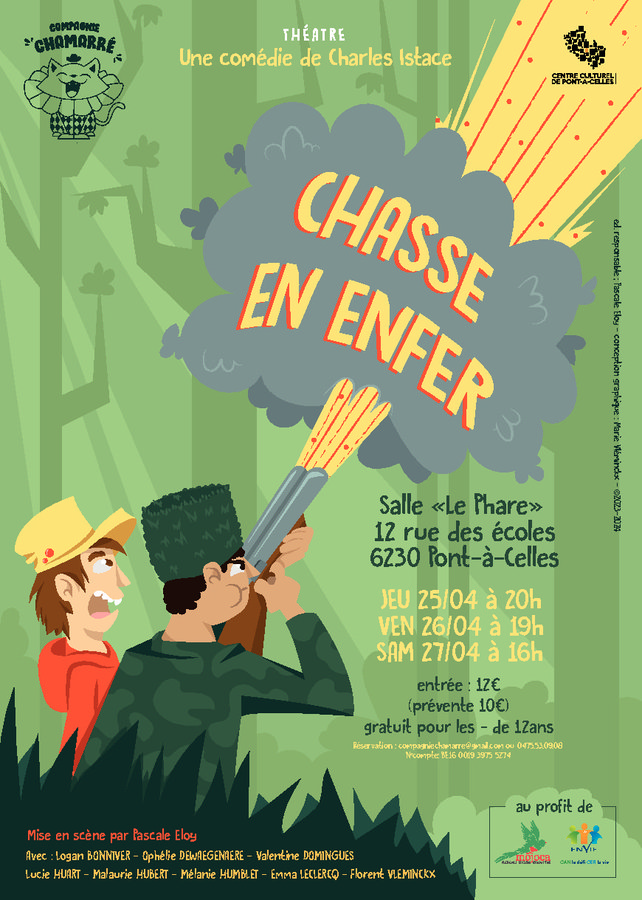 Spectacles Thtre - Comdie  Chasse enfer C.Istace