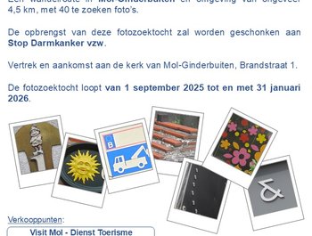 Fotozoektocht Mol-Ginderbuiten t.v.v.
Stop Darmkanker