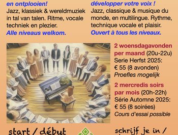 WoluVox - laagdrempelig kooravontuur
voor 18+