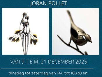 Sculpturen van Joran Pollet bij
Nobody&Friends tot 21 december