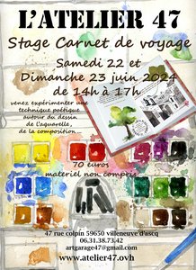 Stages,cours Stage Carnet voyage  l Atelier 47