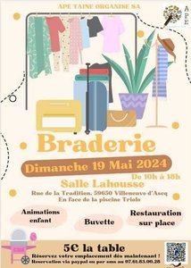 Expositions Braderie l Ape Taine